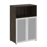 Шкаф средний широкий (2 низких фасада стекло в раме) Yalta LT.ST-2.2 R дуб мали